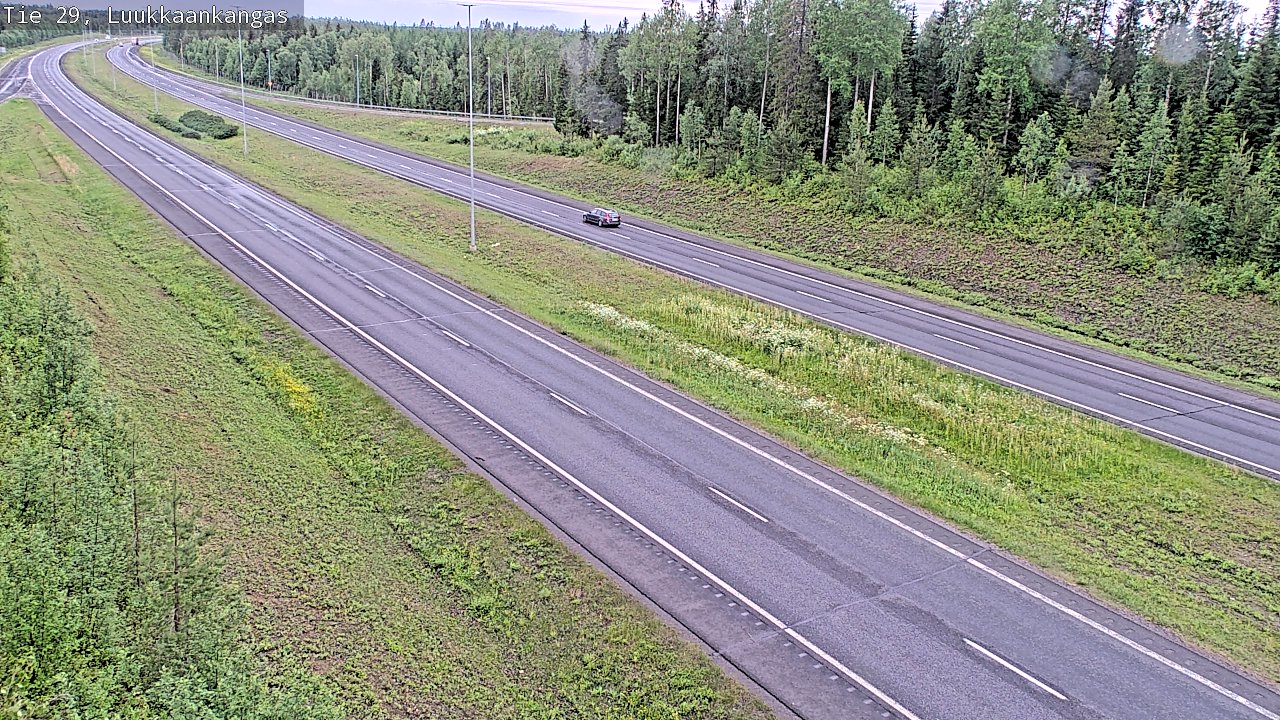 Weather Camera Image Väg 29 Torneå Luukkaankangas, Tornio, Lappi