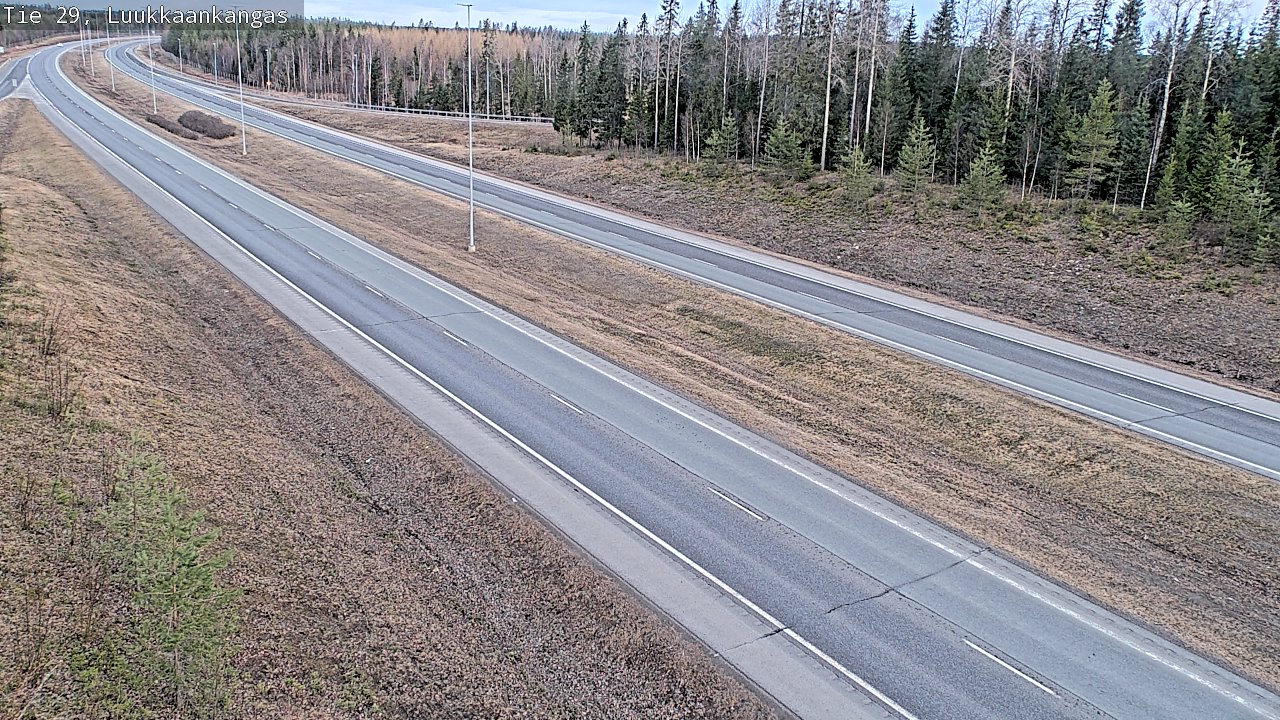 Weather Camera Image Väg 29 Torneå Luukkaankangas, Tornio, Lappi