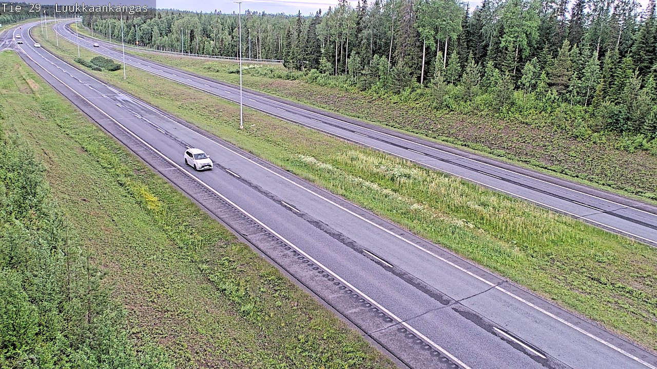 Weather Camera Image Väg 29 Torneå Luukkaankangas, Tornio, Lappi