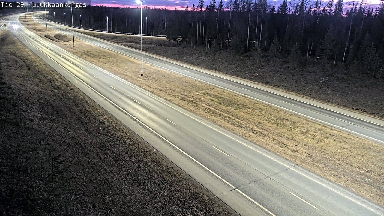 Weather Camera Image Väg 29 Torneå Luukkaankangas, Tornio, Lappi