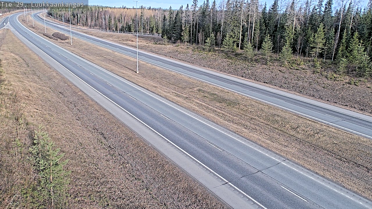 Weather Camera Image Väg 29 Torneå Luukkaankangas, Tornio, Lappi