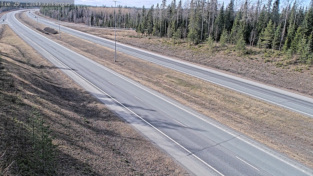 Weather Camera Image Väg 29 Torneå Luukkaankangas, Tornio, Lappi