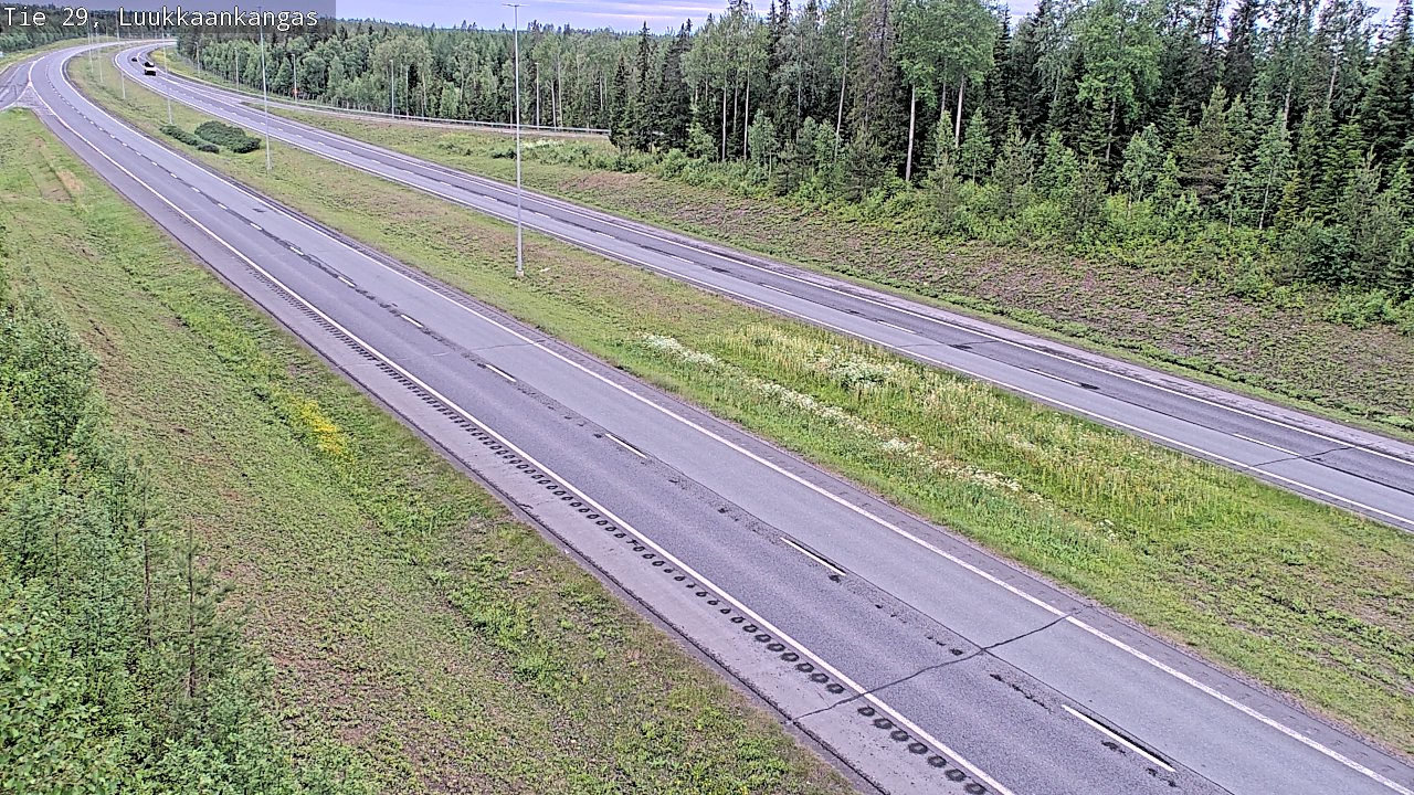 Weather Camera Image Väg 29 Torneå Luukkaankangas, Tornio, Lappi