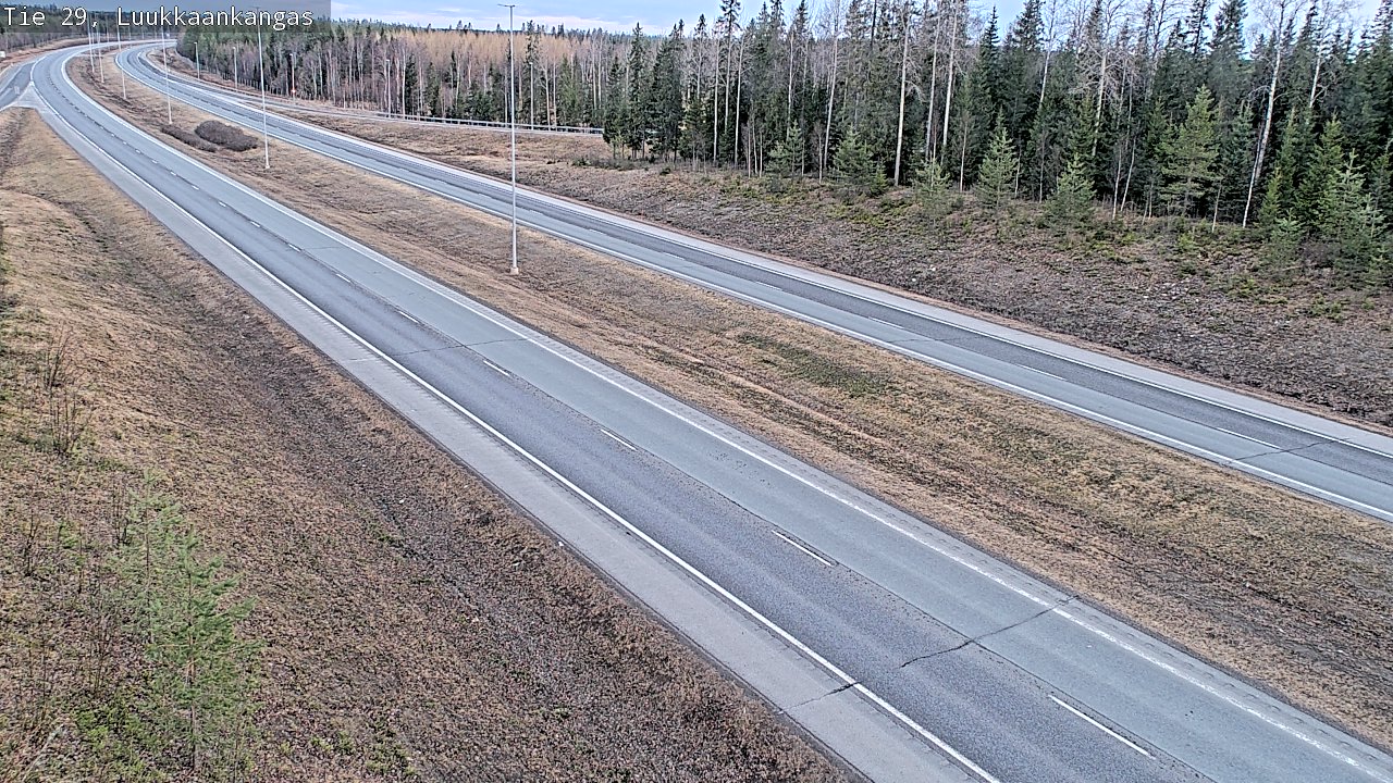 Weather Camera Image Väg 29 Torneå Luukkaankangas, Tornio, Lappi