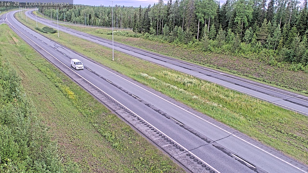 Weather Camera Image Väg 29 Torneå Luukkaankangas, Tornio, Lappi