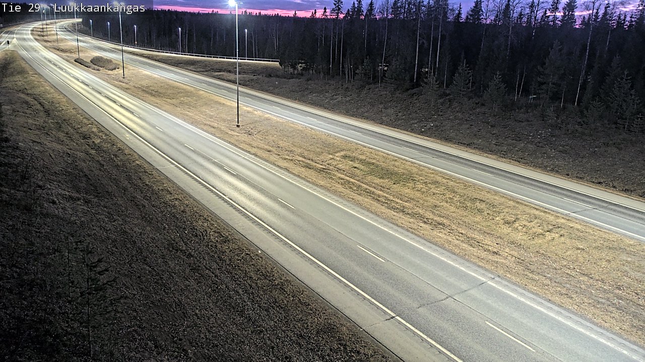 Weather Camera Image Väg 29 Torneå Luukkaankangas, Tornio, Lappi