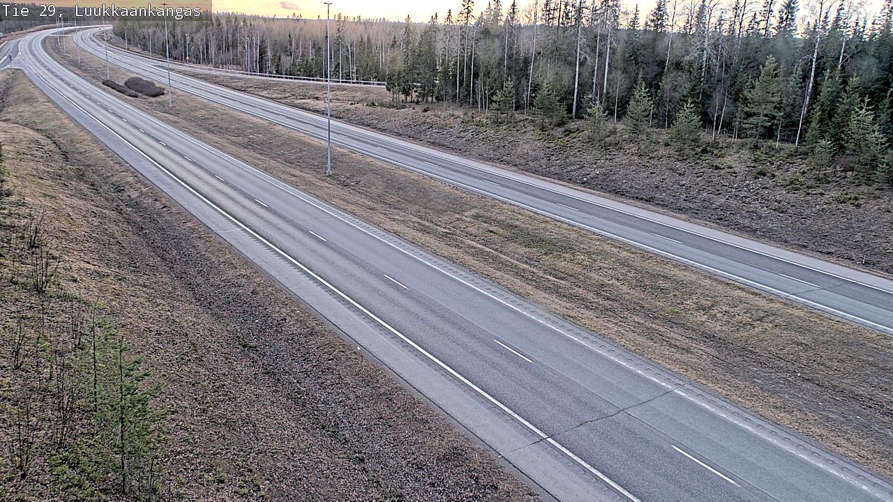 Weather Camera Image Väg 29 Torneå Luukkaankangas, Tornio, Lappi