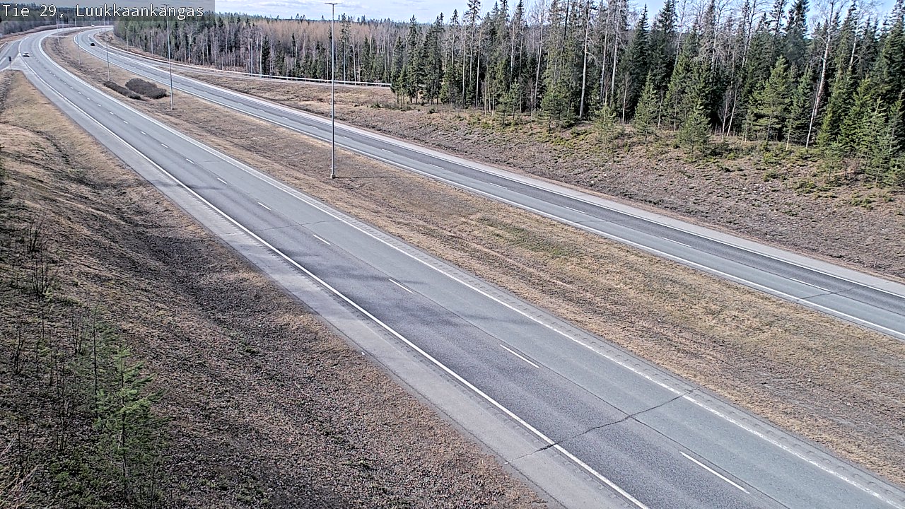 Weather Camera Image Väg 29 Torneå Luukkaankangas, Tornio, Lappi