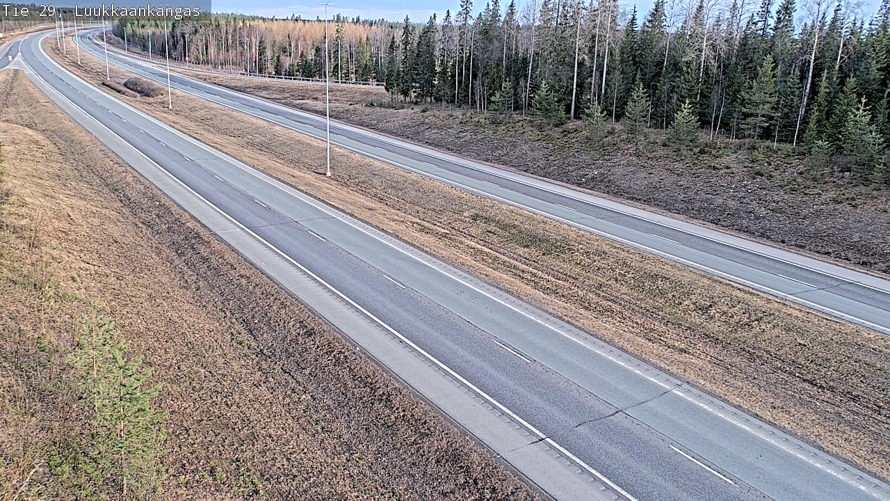 Weather Camera Image Väg 29 Torneå Luukkaankangas, Tornio, Lappi