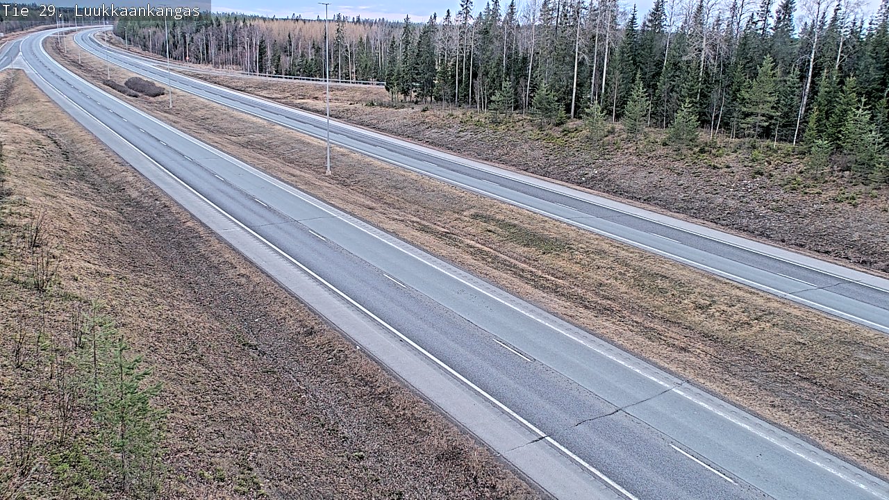 Weather Camera Image Väg 29 Torneå Luukkaankangas, Tornio, Lappi