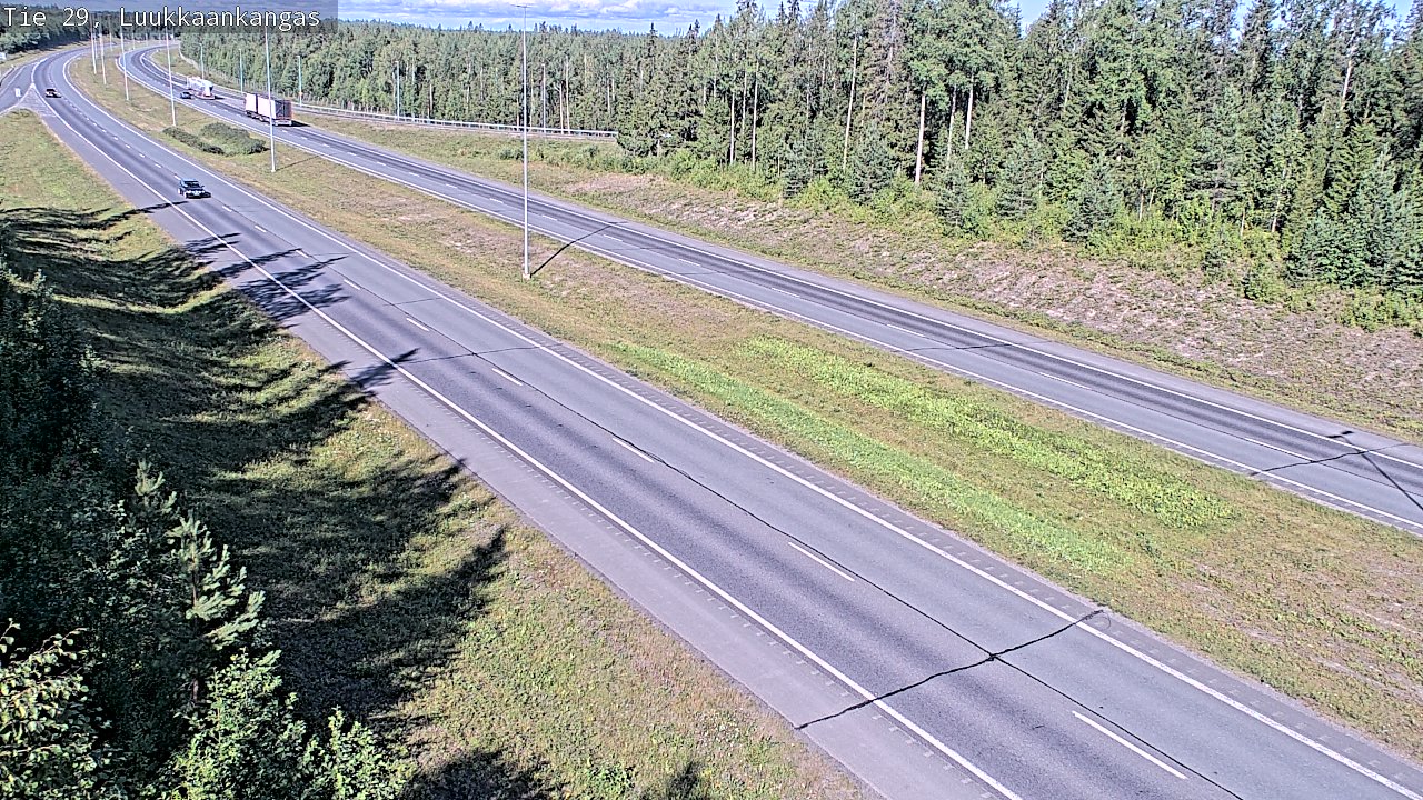Weather Camera Image Väg 29 Torneå Luukkaankangas, Tornio, Lappi