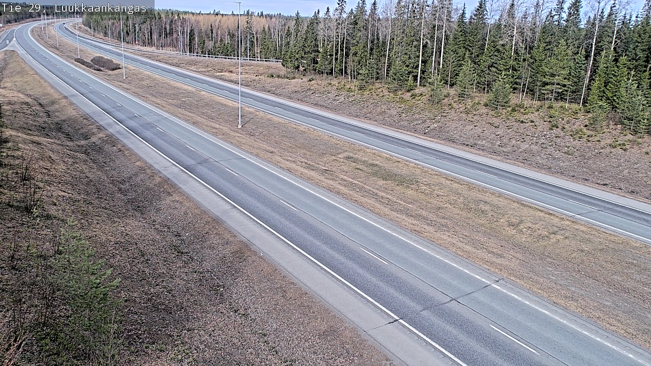 Weather Camera Image Väg 29 Torneå Luukkaankangas, Tornio, Lappi