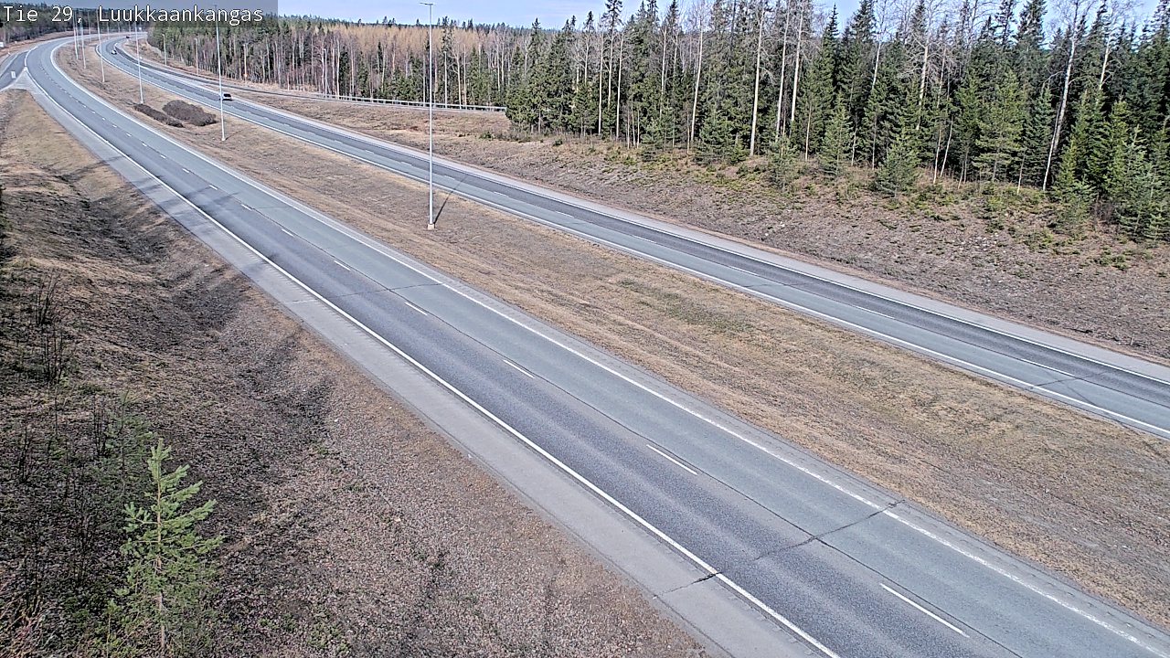Weather Camera Image Väg 29 Torneå Luukkaankangas, Tornio, Lappi