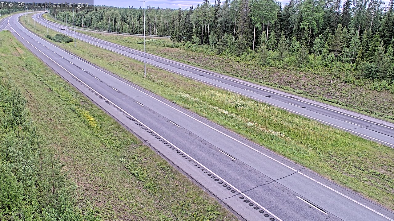 Weather Camera Image Väg 29 Torneå Luukkaankangas, Tornio, Lappi
