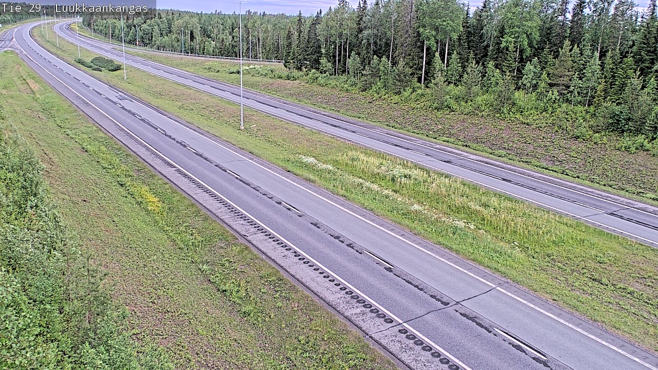 Weather Camera Image Väg 29 Torneå Luukkaankangas, Tornio, Lappi