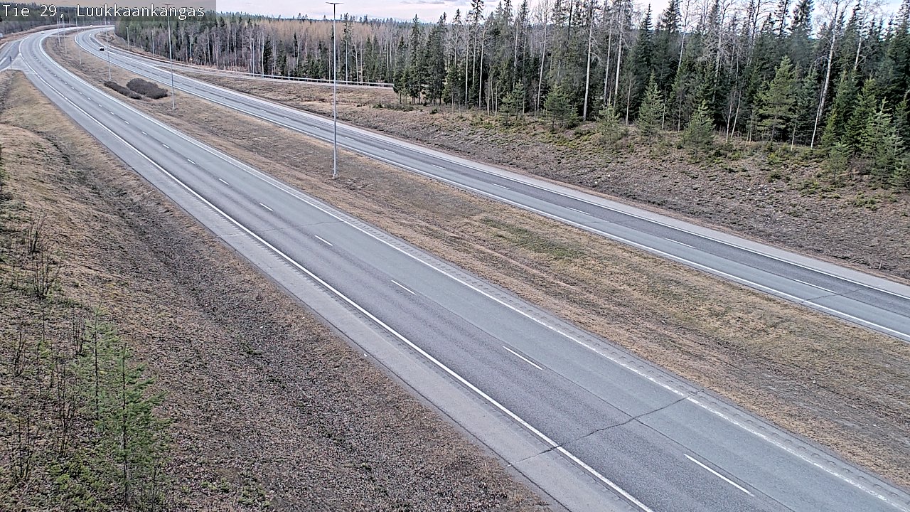 Weather Camera Image Väg 29 Torneå Luukkaankangas, Tornio, Lappi