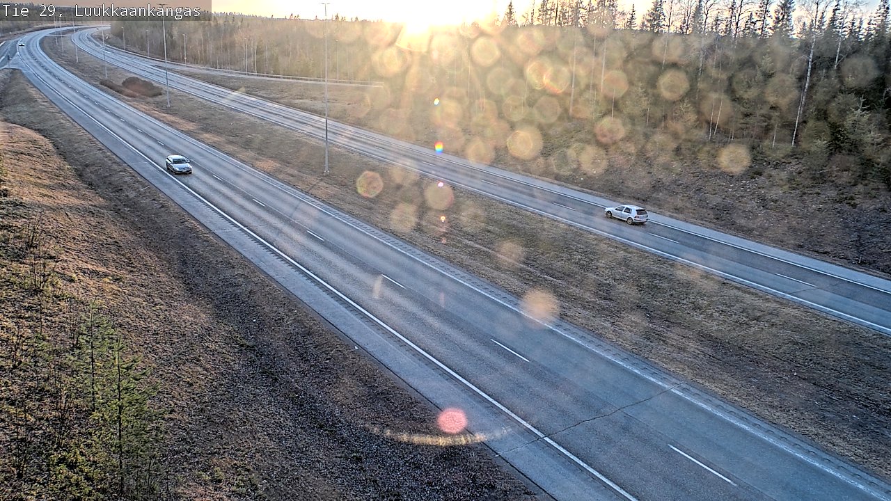Weather Camera Image Väg 29 Torneå Luukkaankangas, Tornio, Lappi