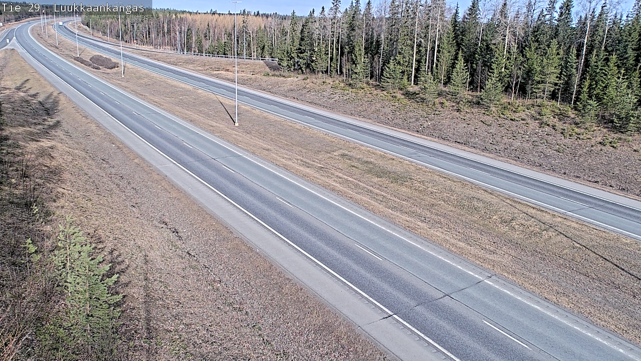 Weather Camera Image Väg 29 Torneå Luukkaankangas, Tornio, Lappi