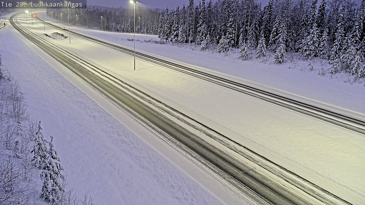 Weather Camera Image Väg 29 Torneå Luukkaankangas, Tornio, Lappi
