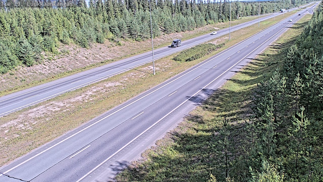 Weather Camera Image Väg 29 Torneå Luukkaankangas, Tornio, Lappi