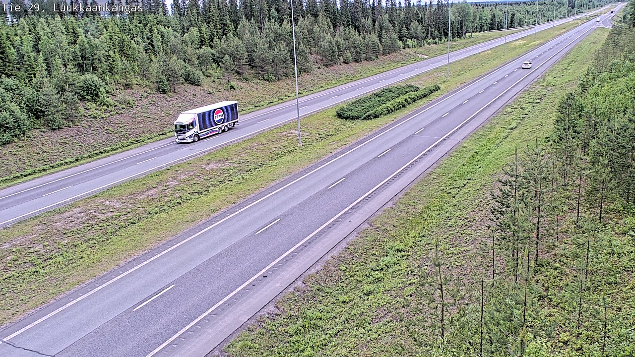 Weather Camera Image Väg 29 Torneå Luukkaankangas, Tornio, Lappi