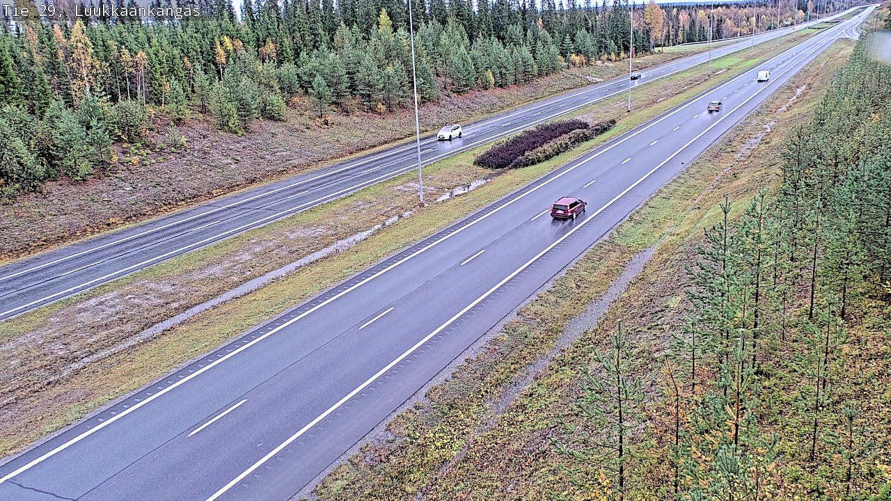 Weather Camera Image Väg 29 Torneå Luukkaankangas, Tornio, Lappi