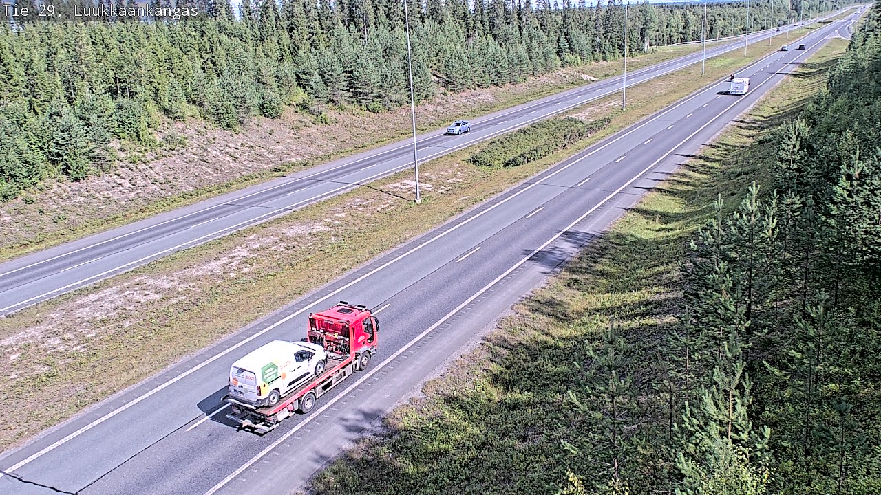 Weather Camera Image Väg 29 Torneå Luukkaankangas, Tornio, Lappi