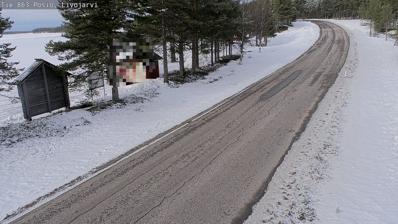 Weather Camera Image Väg 863 Livojärvi, Posio, Lappi