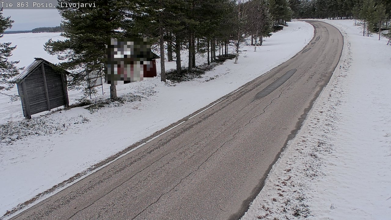 Weather Camera Image Väg 863 Livojärvi, Posio, Lappi