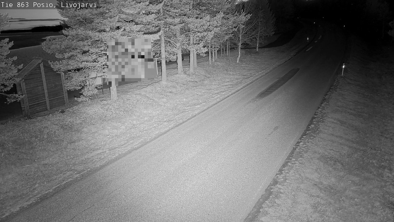 Weather Camera Image Väg 863 Livojärvi, Posio, Lappi
