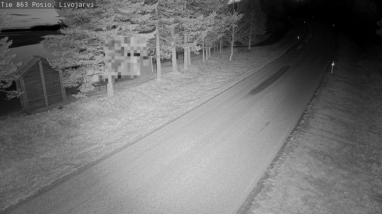 Weather Camera Image Väg 863 Livojärvi, Posio, Lappi