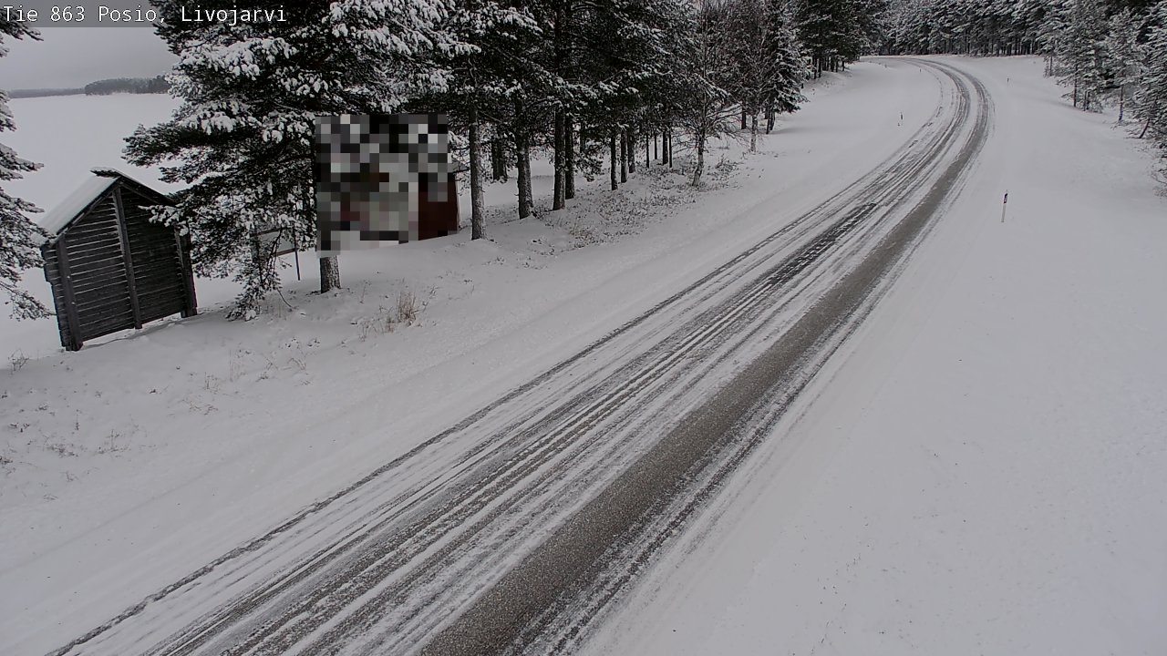 Weather Camera Image Väg 863 Livojärvi, Posio, Lappi