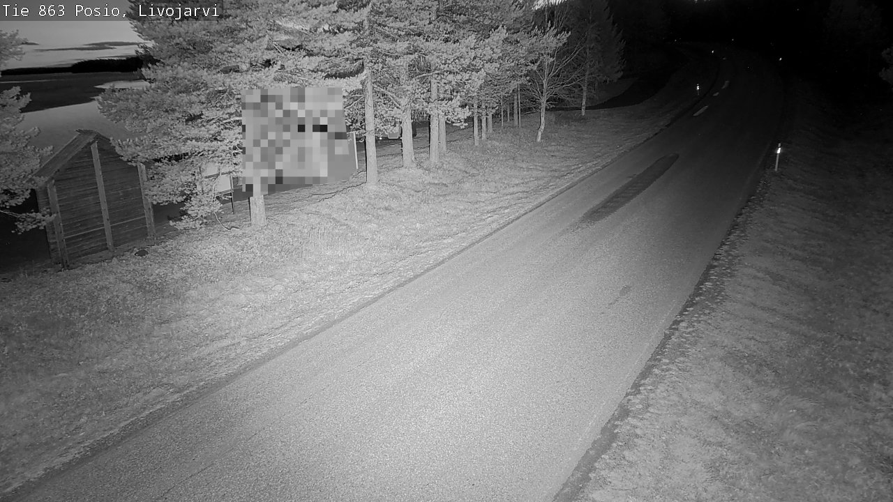 Weather Camera Image Väg 863 Livojärvi, Posio, Lappi