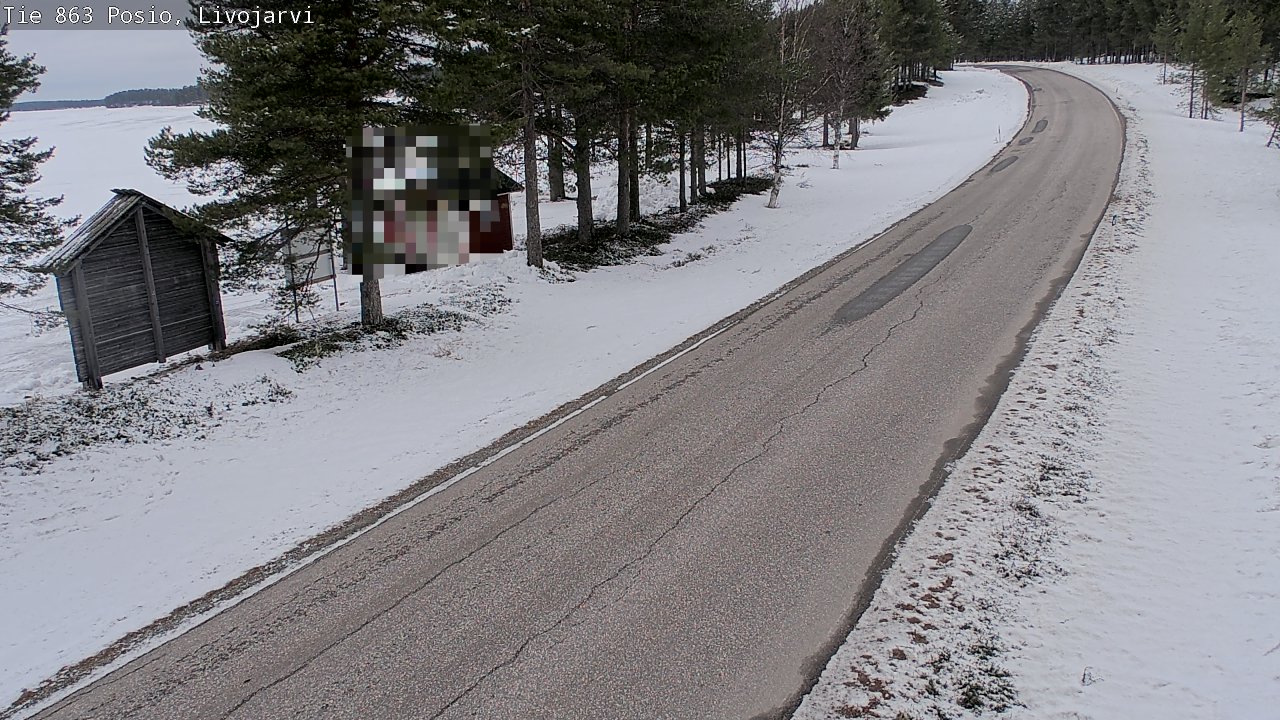 Weather Camera Image Väg 863 Livojärvi, Posio, Lappi