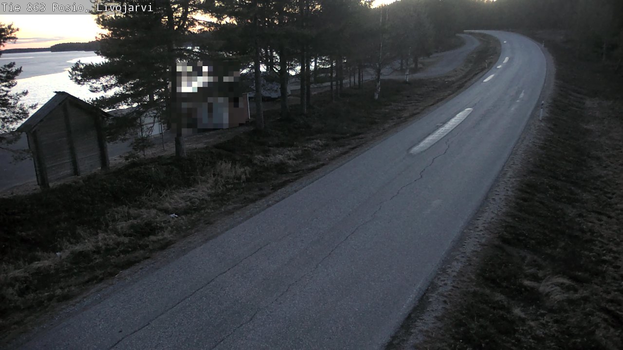 Weather Camera Image Väg 863 Livojärvi, Posio, Lappi