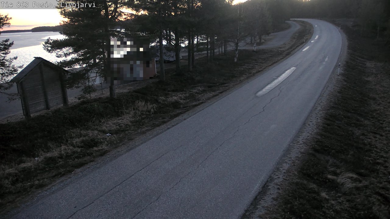 Weather Camera Image Väg 863 Livojärvi, Posio, Lappi