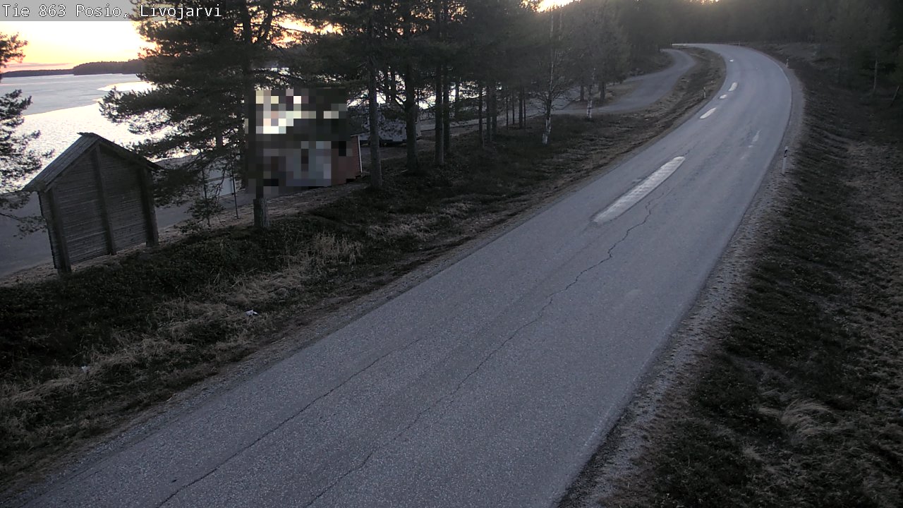 Weather Camera Image Väg 863 Livojärvi, Posio, Lappi