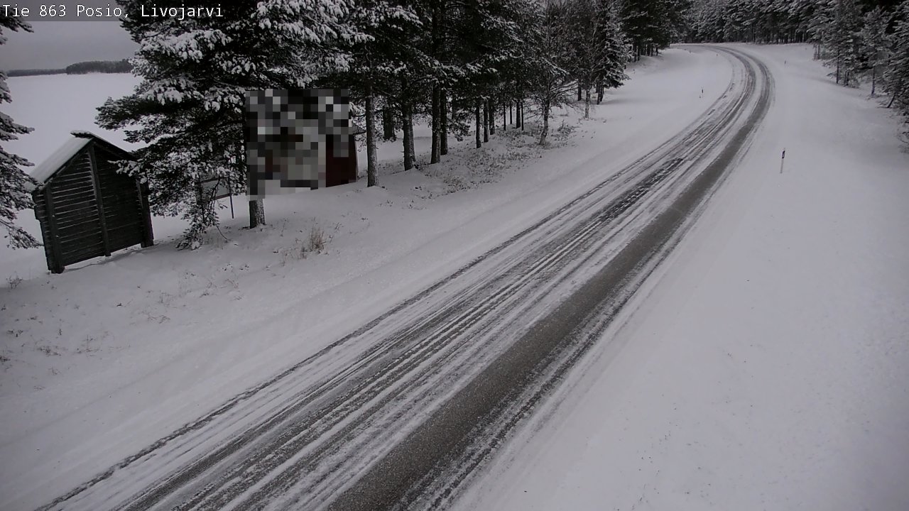 Weather Camera Image Väg 863 Livojärvi, Posio, Lappi