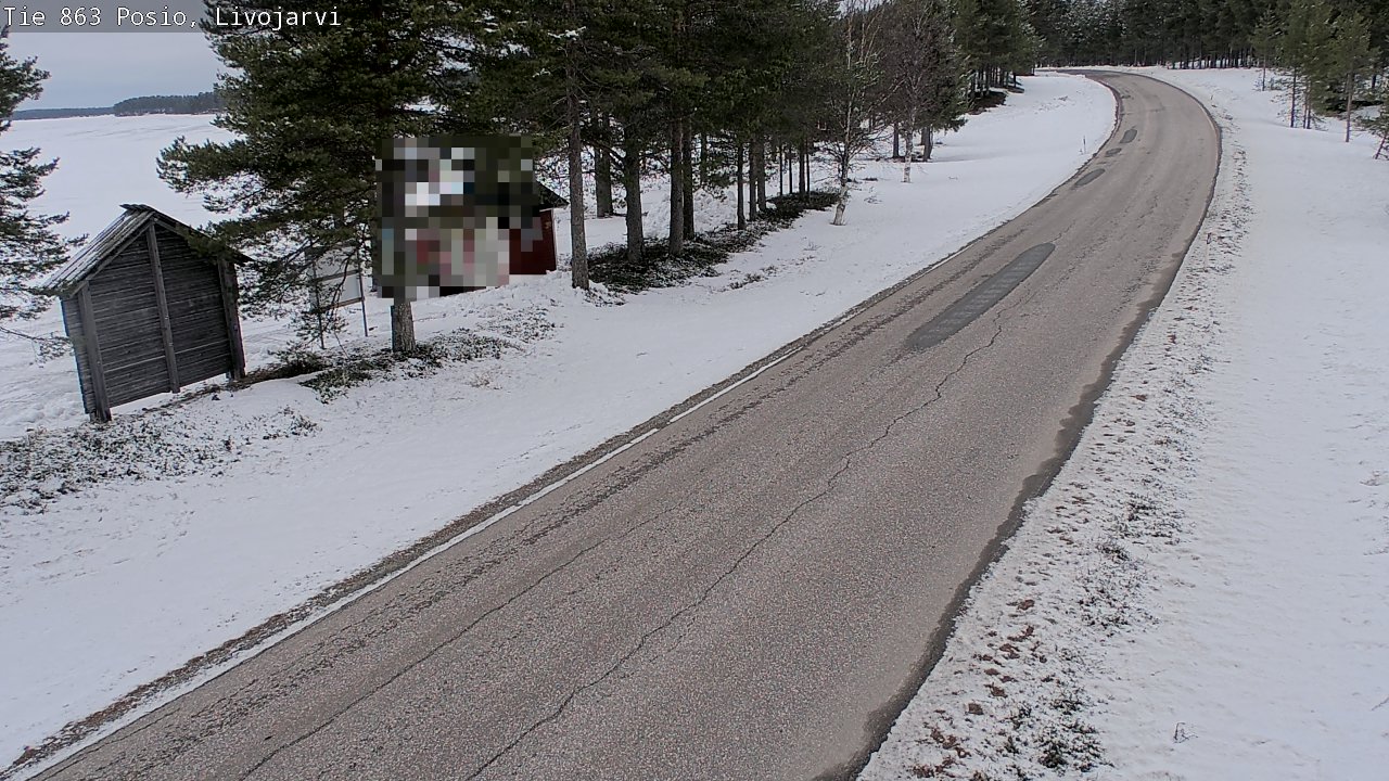 Weather Camera Image Väg 863 Livojärvi, Posio, Lappi