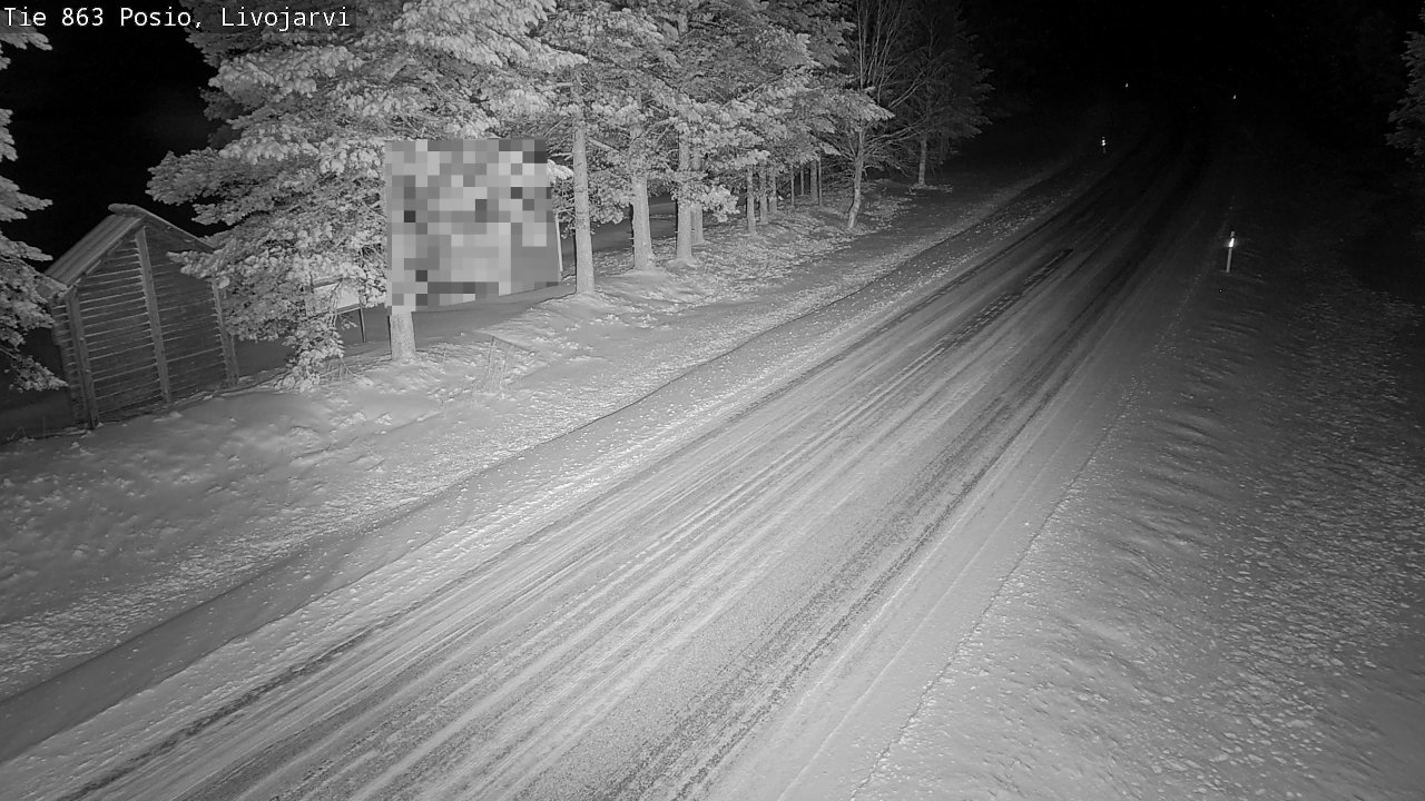 Weather Camera Image Väg 863 Livojärvi, Posio, Lappi