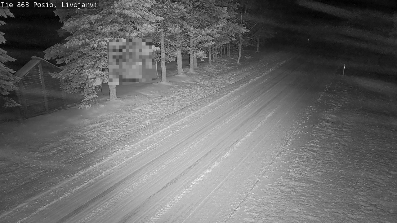 Weather Camera Image Väg 863 Livojärvi, Posio, Lappi