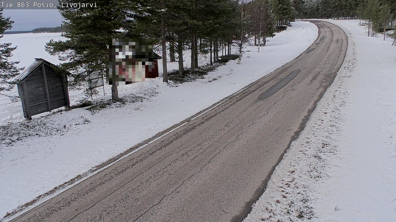 Weather Camera Image Väg 863 Livojärvi, Posio, Lappi