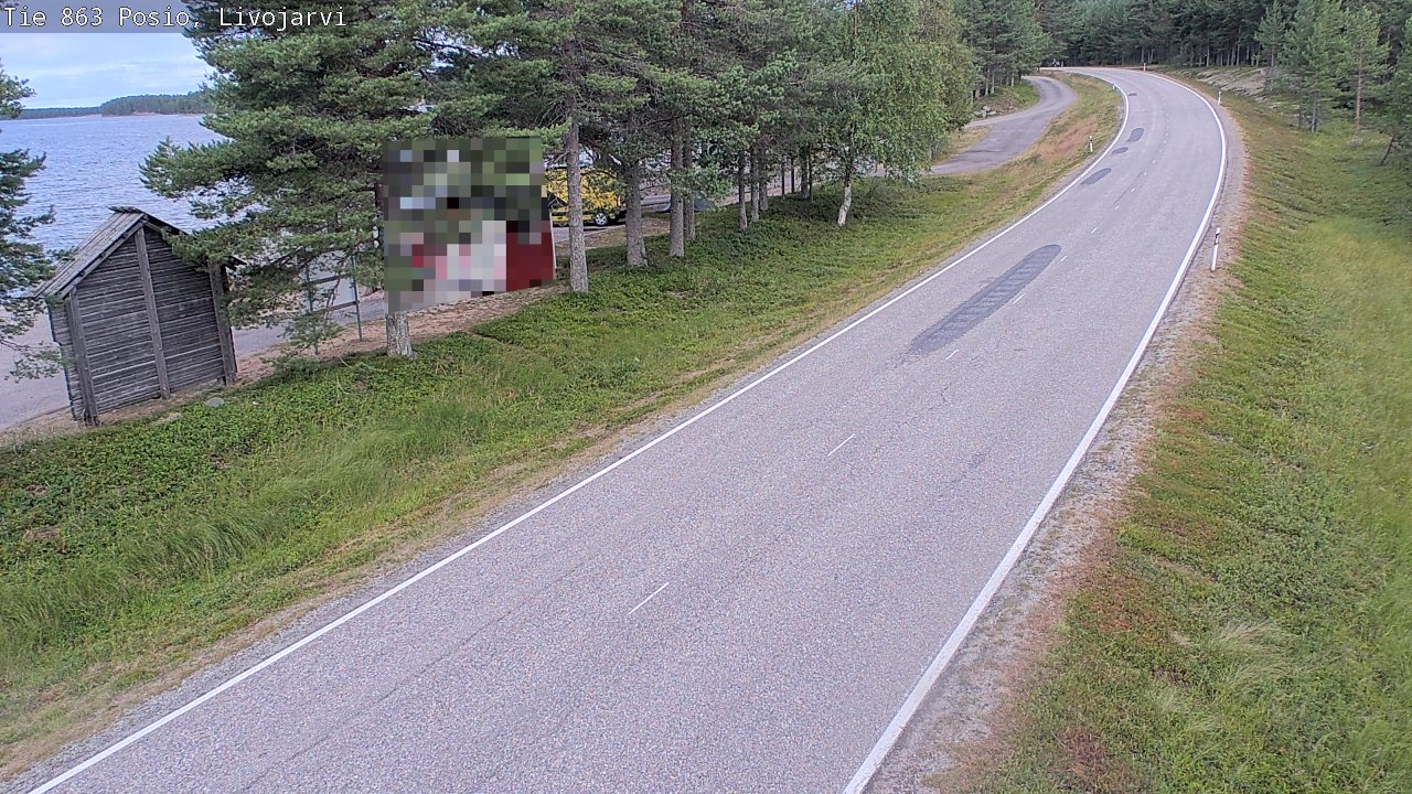 Weather Camera Image Väg 863 Livojärvi, Posio, Lappi