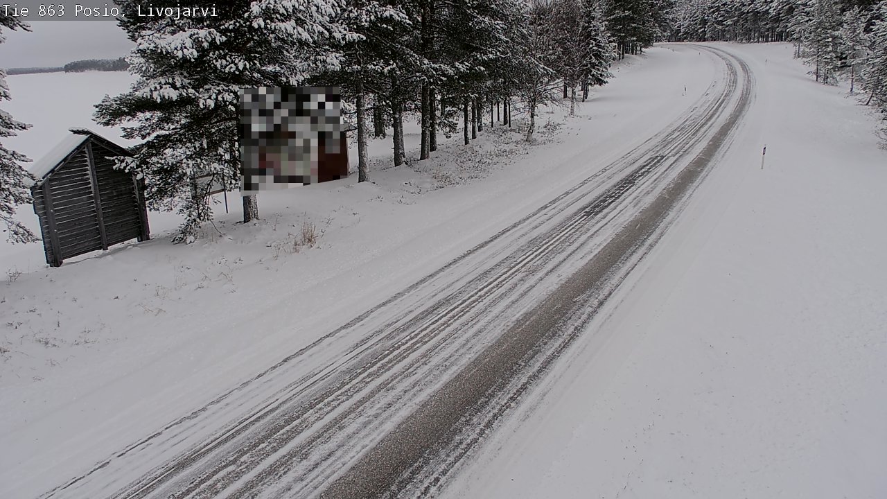 Weather Camera Image Väg 863 Livojärvi, Posio, Lappi