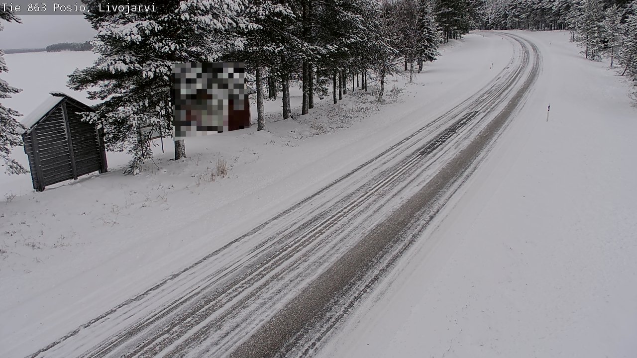 Weather Camera Image Väg 863 Livojärvi, Posio, Lappi