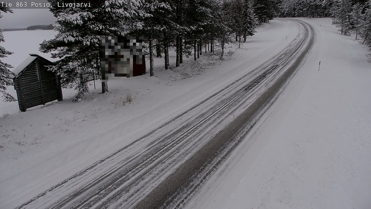 Weather Camera Image Väg 863 Livojärvi, Posio, Lappi