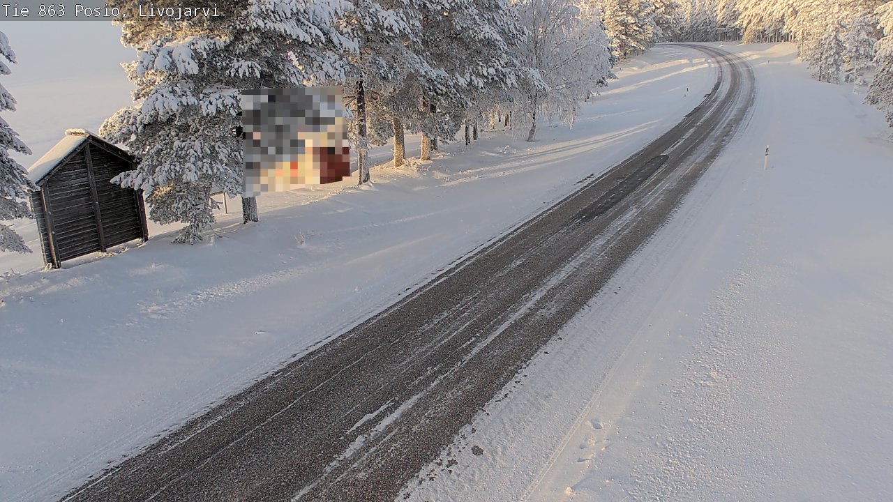 Weather Camera Image Road 863 Livojärvi, Posio, Lappi