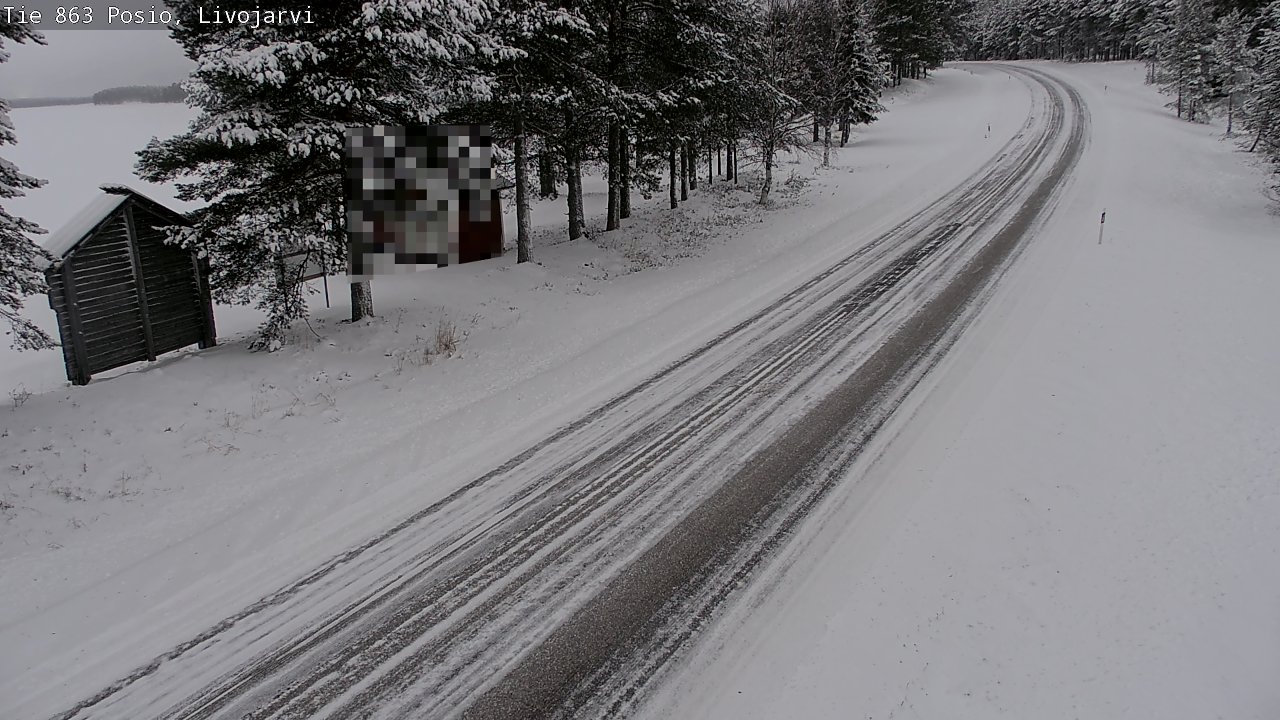 Weather Camera Image Väg 863 Livojärvi, Posio, Lappi