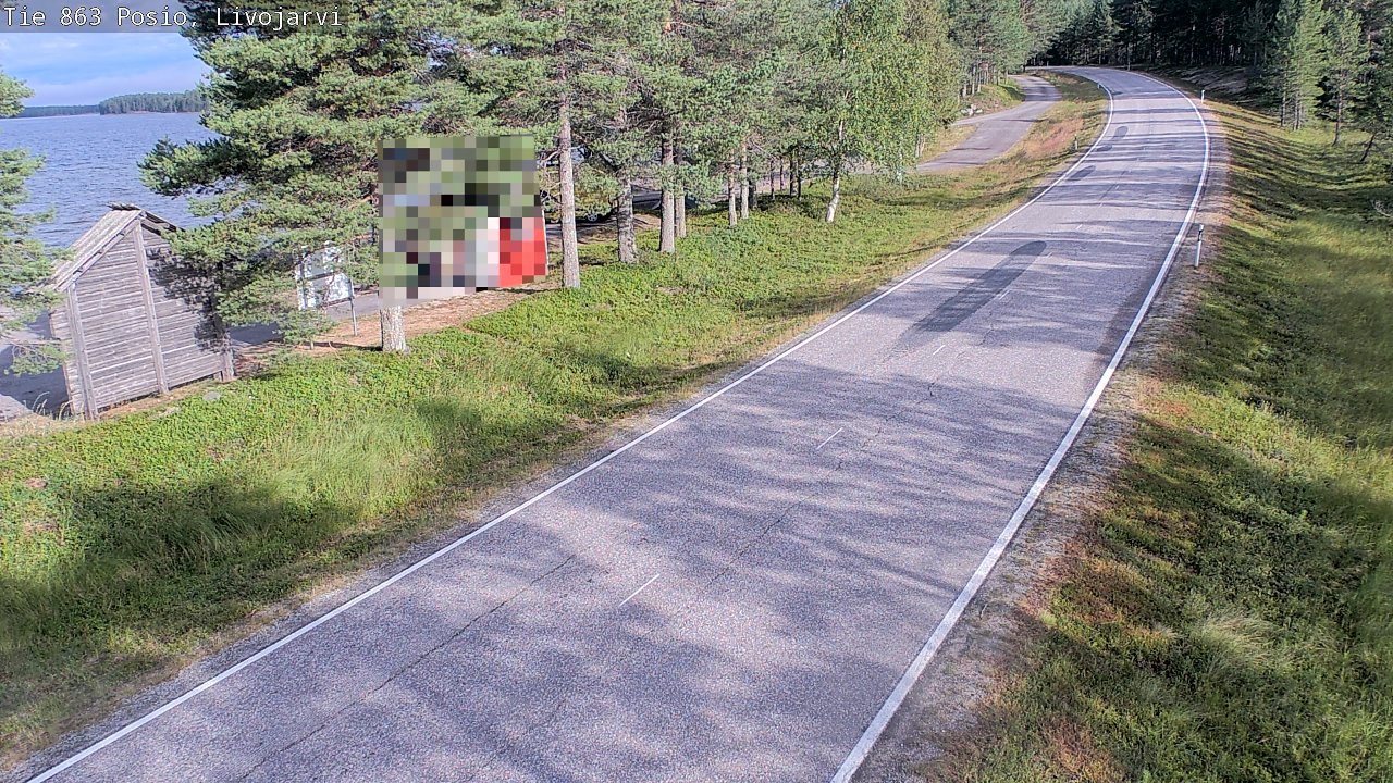 Weather Camera Image Road 863 Livojärvi, Posio, Lappi