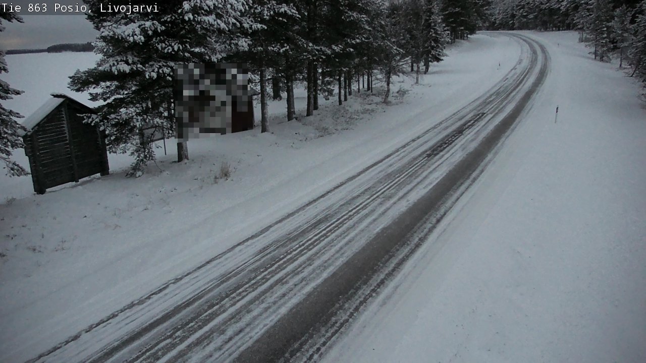 Weather Camera Image Väg 863 Livojärvi, Posio, Lappi